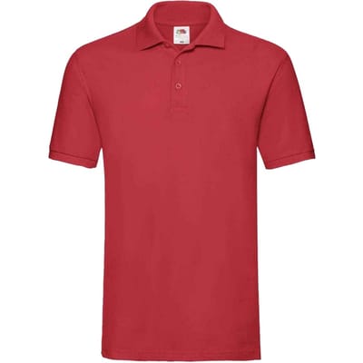 Fruit of the Loom Heren Premium Katoenen Piqué Poloshirt (Rood)
