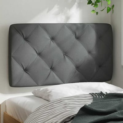 vidaXL - Hoofdbordkussen - 90 - cm - stof - donkergrijs