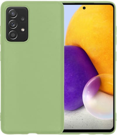 Hoesje - Geschikt voor Samsung Galaxy A72 - Sterk & Shockproof - Siliconen Case - Hoes Cover - Telefoonhoes - Groen