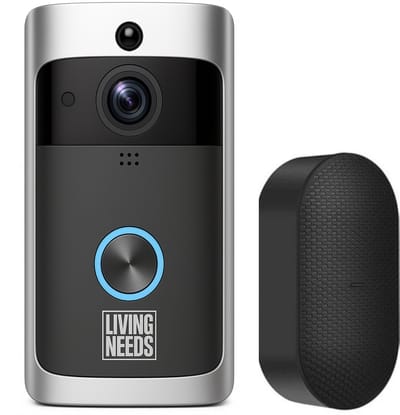Living Needs Draadloze Deurbel - HD Video Deurbel - Deurbel met Camera - Dark Grey.
