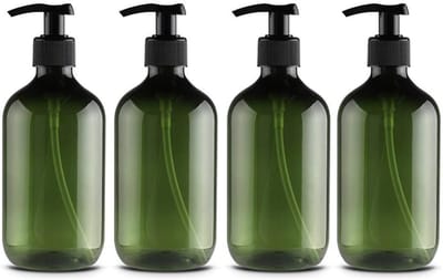 Famanu – Navulbare douchegelflessen 300 ml met pomp – Set van 4