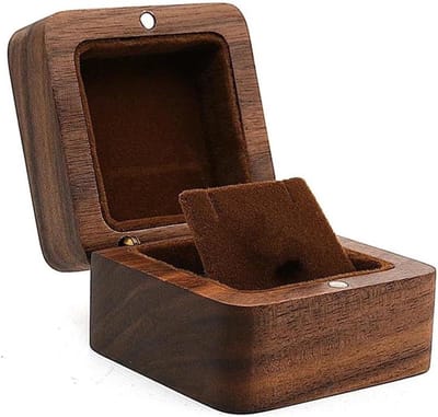 Sieradenorganizer Doos - Opbergpakket Geschenkdoos - Sieraden Opbergen - Krasvrije Voering - 6x5x5 cm - Bruin