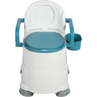 Chaise de chevet pour personnes âgées, accoudoirs larges, dossier en PU antidérapant et rembourré, toilettes de chevet