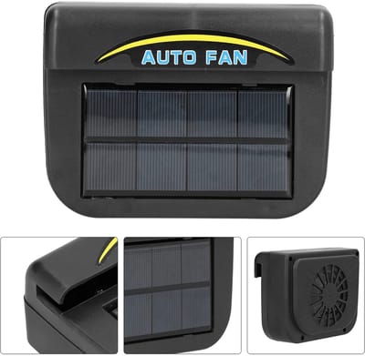 Dailygoody - Auto Luchtkoeler - Zonne-energie - Multifunctionele Afvoerventilator - Groot Paneel - Ontgeuring en Ontgiften - Geschikt voor Auto's