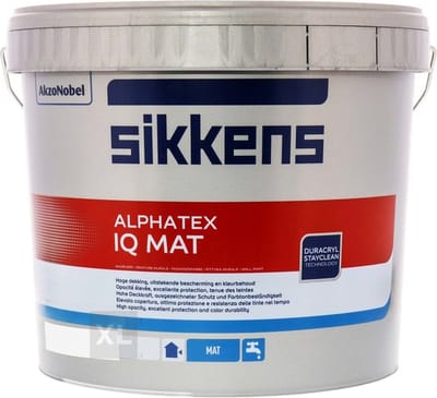 Sikkens Alphatex IQ Mat - Uitstekende beschermende matte buitenmuurverf - 10 L - RAL 1015 Licht Ivoor