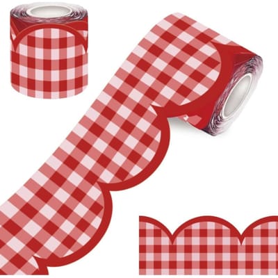 Golvende Rand Prikbord Rand Terug naar School Decor Zelfklevend Blackboard Decoratieve Stickers DIY 10M Rol pink