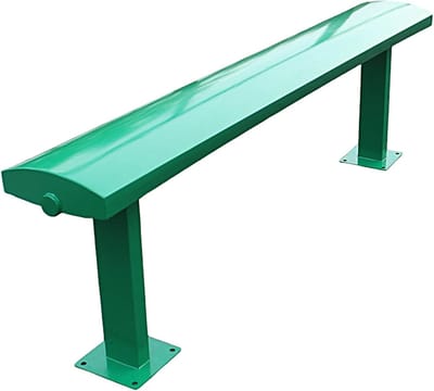 Tuinbank Metaal - Parkbank Gegalvaniseerd - Buiten Zitten - Weerbestendig Ontwerp - 100x22x45cm - Groen