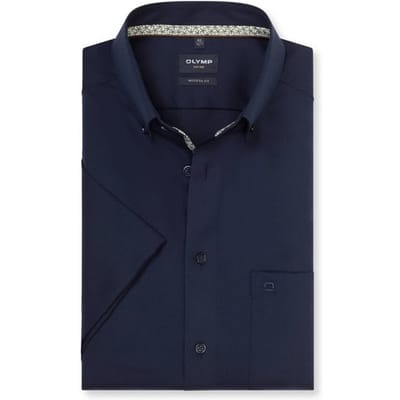 OLYMP Luxor Overhemd, Modern Fit, Button-down, Marineblauw