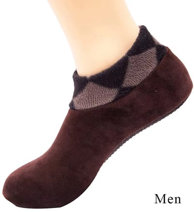 Warme Antislip Huissokken Maat 40-44 – Zachte Fleece Wintersokken voor Mannen en Vrouwen – Dikke Slofsokken voor Thuis of in Bed – Unisex Slippersokken – Effen Kleur