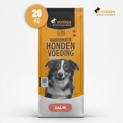 VOSSEN Geperste Brok Zalm 20 kg - geperste hondenvoeding - hypoallergeen - allergië - single proteïn - zalm