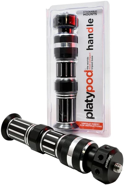 Platypod Handle, Mount Accessories up to 5kg, 8x ¼”-20 Sockets, 1x3/8” Mounting Bolt, Arca-compatible