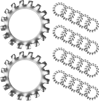 Set van 30 M3 tandheelkundige schijven, veiligheidsdiscs, geknurlde buitenkanten, roestvrij staal, schijfjes voor bevestiging, diverse maten en toepassingen, veerschijven voor schroefbevestiging