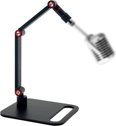 Verstelbare Microfoonstandaard voor op het Bureau - Maximale Belasting 1,5kg - Podcasts Streaming Gaming - Studio's - Schroefdraadadapters
