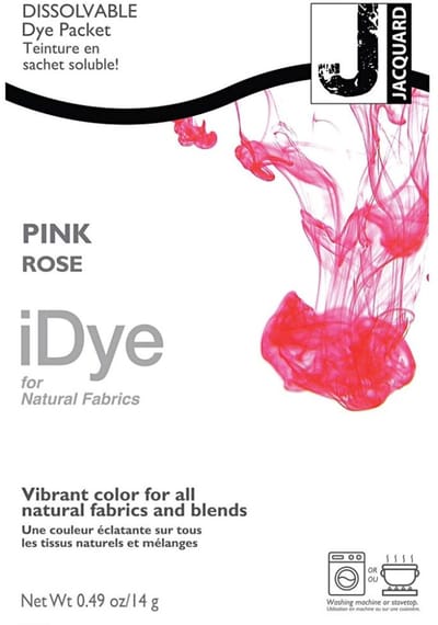 iDye Textielverf Roze - Kledingverf - Stoffenverf - Voor Katoen Zijde Linnen en Rayon - 14 gram