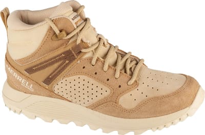Merrell Wildwood Mid Leather WP J038298, Vrouwen, Beige, Trekkingschoenen, maat: 38