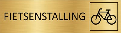 CombiCraft deurbordje Fietsenstalling in goud met tape - 165 x 45 mm