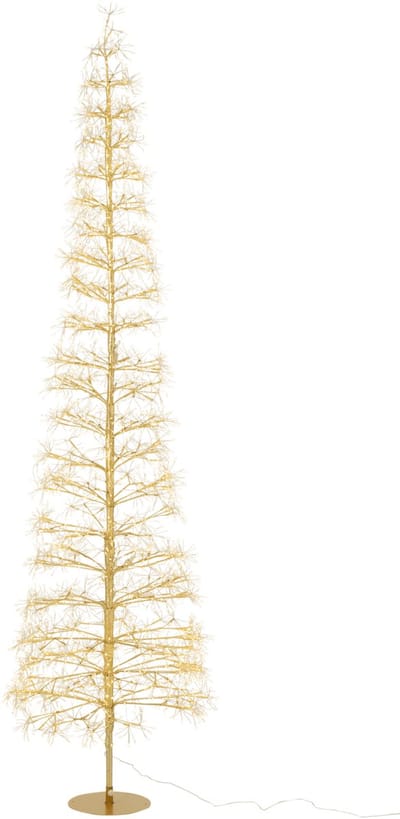 J-Line decoratie Boom - warm witte - ijzer - goud - extra large - LED lichtjes