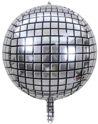 Discobal ballon - Heliumballon - Decoratie - Feestversiering - Disco bal - Party ballon - Zilver - 40 cm - Mirror ball balloon - Disco party decoration - Foil balloon - Verjaardag decoratie - Jonyx