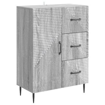 vidaXL - Dressoir - met - lade - Grijs - sonoma - 66 - x - 34,5 - x - 89,5 - cm - Bewerkt - hout