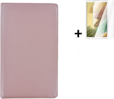 Hoesje Geschikt voor Samsung Galaxy Tab A7 Lite - 8.7 inch - Screenprotector Samsung Tab A7 Lite - Samsung Tab A7 Lite Hoesje Rose Goud + Screenprotector
