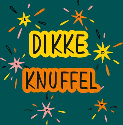 Bloemenkaartjes Dikke Knuffel - Cadeaukaartjes - 20stuks - 7x7cm -Met Boorgaatje - Groen - Bloemkaartje - Mini Kaartjes