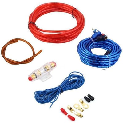 Kit de câblage Audio de voiture, Installation d'amplificateur de puissance de calibre 8, câble de commande de fil de câblage pour Audio de voiture multicolore