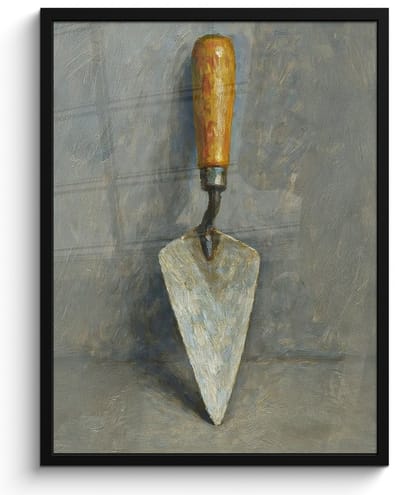 Poster in lijst - Fotolijst 50x70 cm - Posters - Troffel - Verf - Gereedschap - Posterlijst zwart - Decoratie - Wanddecoratie woonkamer - Muurdecoratie slaapkamer