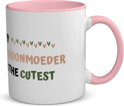 Akyol - my schoonmoeder is the cutest koffiemok - theemok - roze - Mama - schattige schoonmoeder - moeder cadeautjes - moederdag - verjaardagscadeau - verjaardag - cadeau - geschenk - kado - gift - moeder artikelen - 350 ML inhoud