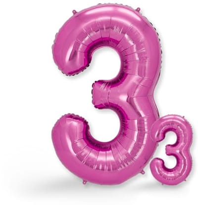 Grote Roze Folieballon 3 - 100 cm - Verjaardagsdecoratie voor Feest