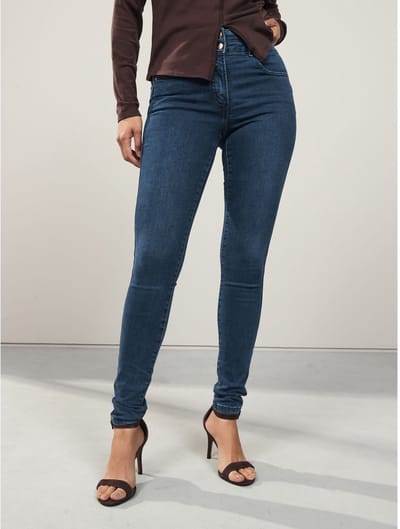 Next - Dames - Liftende, vormgevende jeans met skinny pasvorm - Blauw