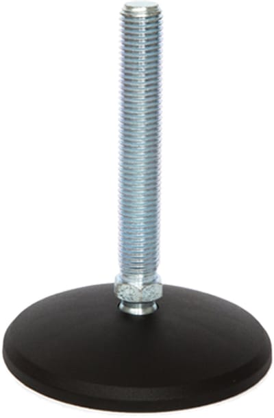 M10x90 verzinkt stelpootje met kunststof voet van 50 mm, draagvermogen 470 kg – Set van 42 stuks
