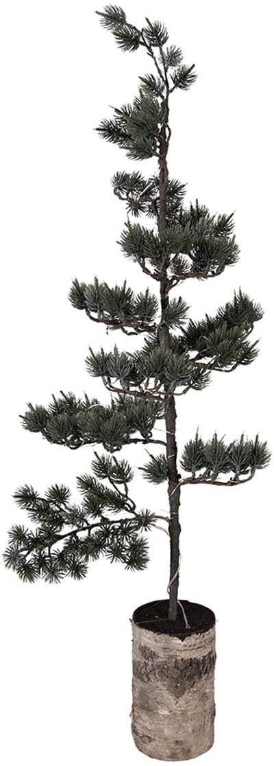 Clayre & Eef Mini Kunstkerstboom 35x35x100 cm / 3xAAA Groen Hout