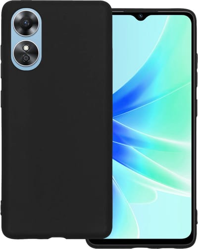 Hoesje Geschikt voor OPPO A17 - Sterk & Shockproof - Hoes Cover - Siliconen Case - Zwart