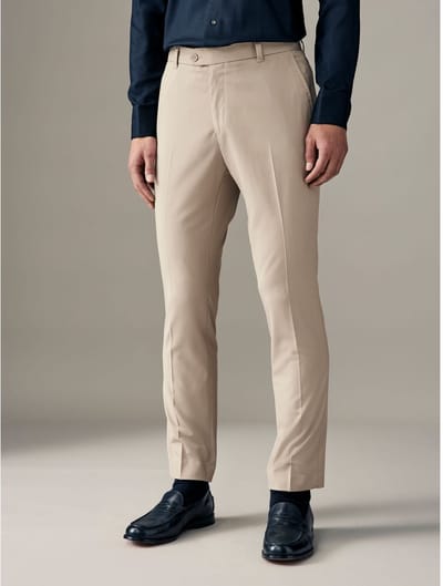 Next - Heren - Slim Fit - Chique stretchy broek - Naturel
