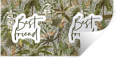 Muurstickers - Sticker Folie - Beste vriend - Quotes - Best friend - Spreuken - Vrienden - 40x20 cm - Plakfolie - Muurstickers Kinderkamer - Zelfklevend Behang - Zelfklevend behangpapier - Stickerfolie