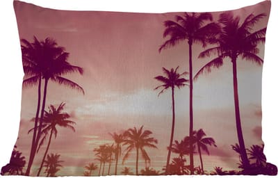 Buitenkussens - Tuin - Lucht - Palmboom - Avond - Natuur - Tropisch - 50x30 cm