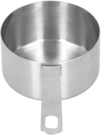 Dailygoods- Maatbeker Roestvrij Staal 304 - Maatlepel met Handvat - Maatlepel voor Bakken - Koffielepel - Hygiënisch en Duurzaam - Duidelijke Schaal