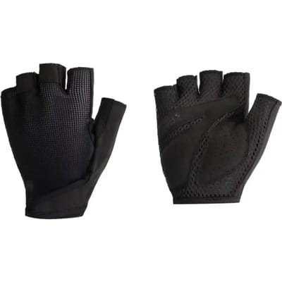 BBB Cycling CoolSupport - Fietshandschoenen Zomer - 15 - 25 °C - Medium Padding - Antislip Handpalm - Unisex Wielrenhandschoenen - Zwart