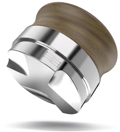 Dailygoods - KYONANO Koffieverdeler 58 mm espresso compensatiegereedschap, verdeelt het koffiepoeder gelijkmatig over de tamper, barista-gereedschap, gemaakt van walnoothout, in hoogte verstelbaar van 4-7 mm.