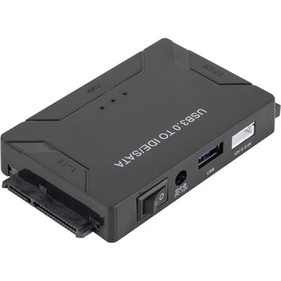 Convertisseur de pilote dur USB 3.0 vers IDE et SATA, Kit d'adaptateur de disque dur externe, câble 2.5  /3.5 EU Plug noir