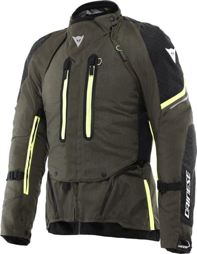 Dainese Super Adventure Absøluteshell™ Olijfgroen Waterdichte Textiele Motorjas - Jas