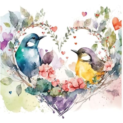 Ambiente Servetten Loving birds 33x33cm