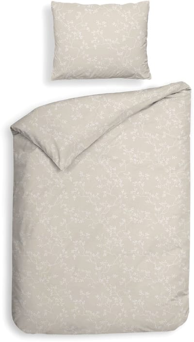 Heckettlane Dekbedovertrek Alloro - Effen Bedlinnen - 140x200-220 cm - Eenpersoons - Beige - Dekbedovertrek van 100% Katoen-Flanel