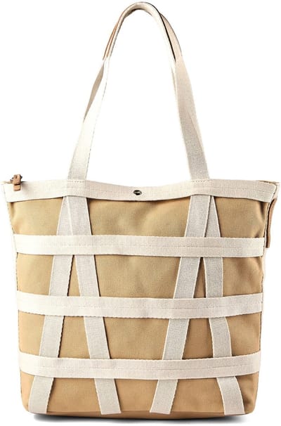 TOM TAILOR shopper Jada Zip Tote Bag Camel Lichtbruin