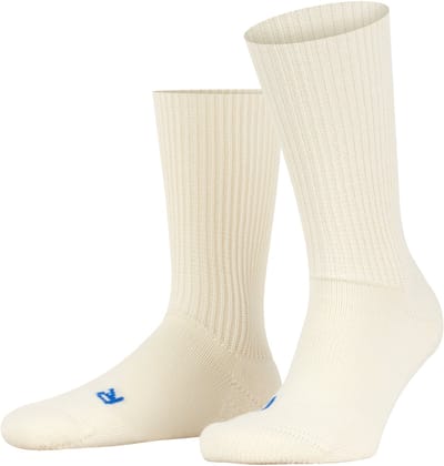 FALKE Walkie Ergo eenkleurig wol functioneel materiaal sokken unisex wit - maat 37-38