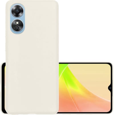 Hoesje - Geschikt voor OPPO A17 - Sterk & Shockproof - Hoes Cover - Siliconen Case - Wit