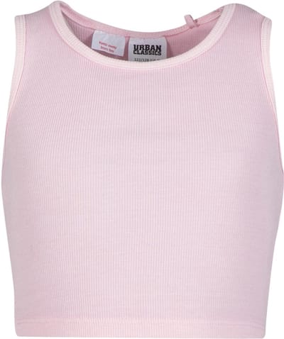 Urban Classics - Washed Rib Jersey Kinder Crop top - Kids 110/116 - Roze