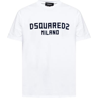 Dsquared2 Milano Logo Cool Fit Wit T-shirt