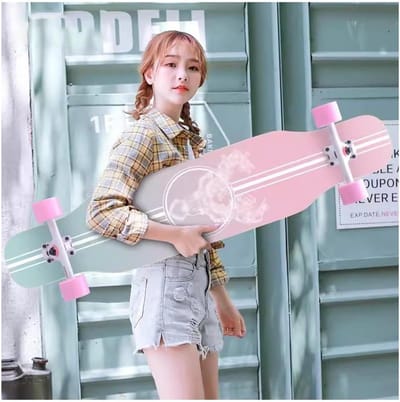 Longboard Skateboard - Cruiser Board - Straat Borstelen - 8 Laags Esdoorn Deck - 106 cm - Stijl B