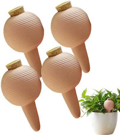 Dailygoods- Plantenbewateringsstaven 4 stuks - Terracotta